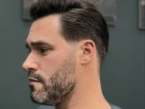 Pompadour z brodą — profil — Boske Barber Rzeszów