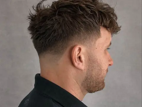 Tekstura z fade i zarostem — Boske Barber Rzeszów